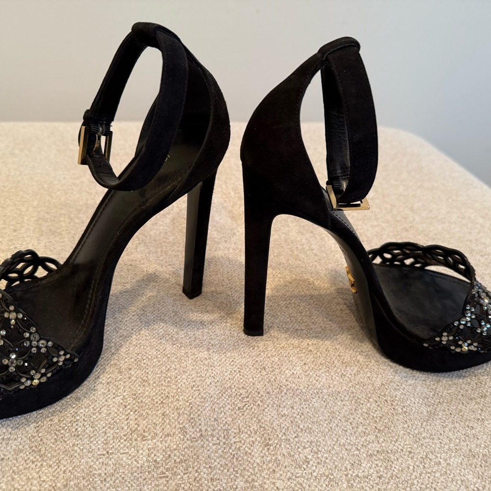 Louis Vuitton Black high heel stunning sandals - Size 38 - Picture 2 of 6